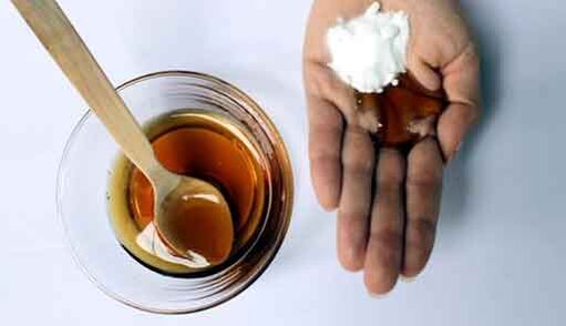 A mixture of font powdered with honey to increase a member